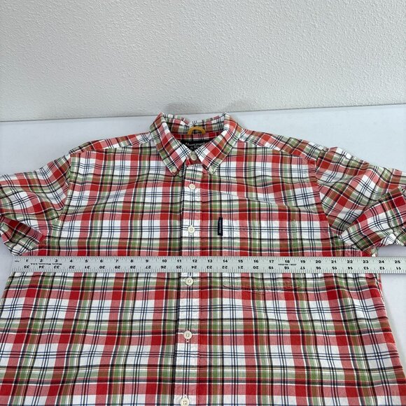 Abercrombie & Fitch Red Plaid Casual Button Down Shirt - Picture 8 of 9